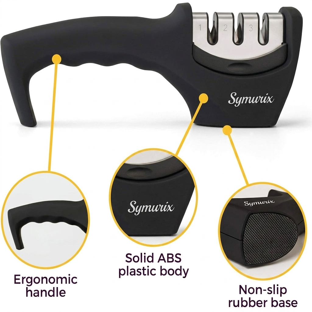 Symurix™ Pro Edge - 3-Stage Professional Knife Sharpening System