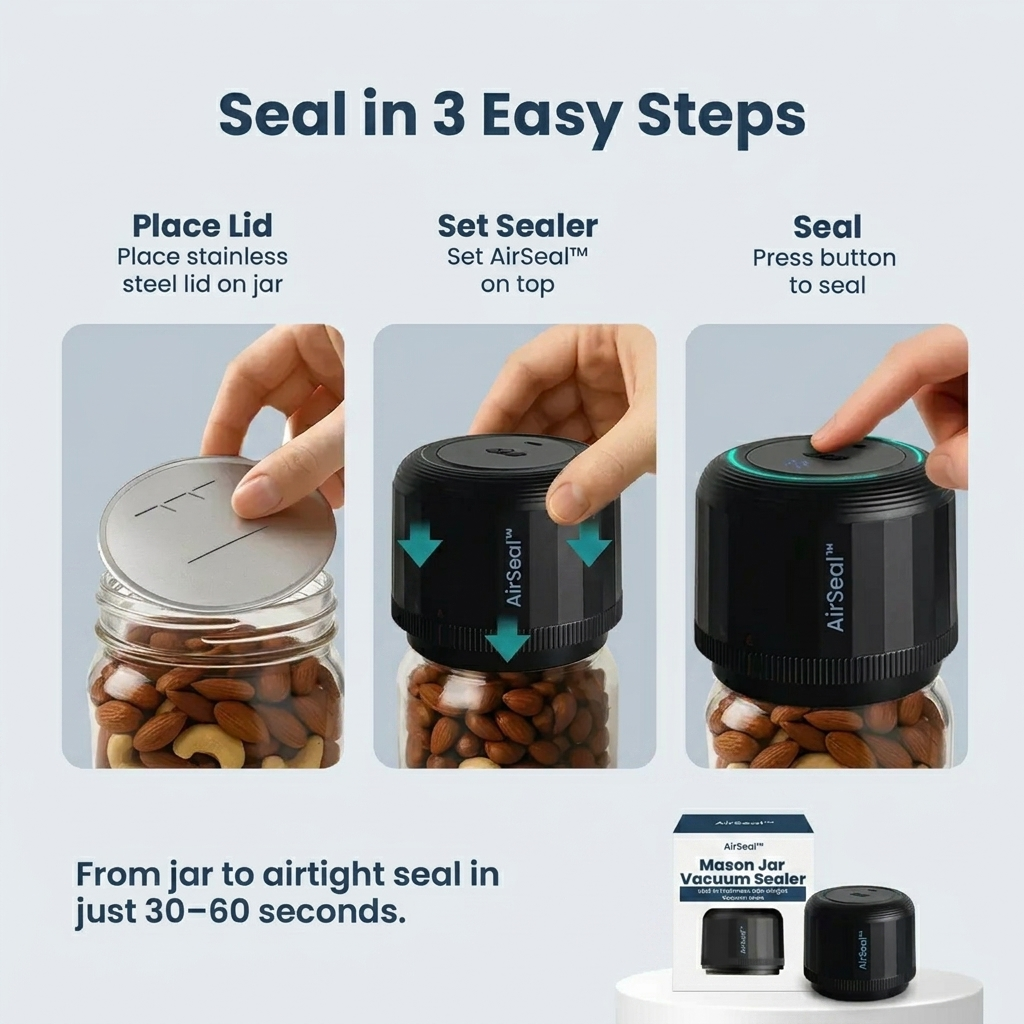 Symurix AirSeal™ - Mason Jar Vacuum Sealer