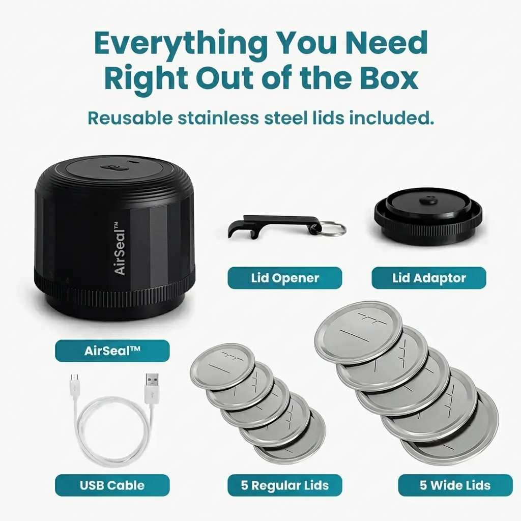 Symurix AirSeal™ - Mason Jar Vacuum Sealer